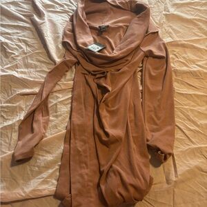 Cozy pink Drape Cardigan